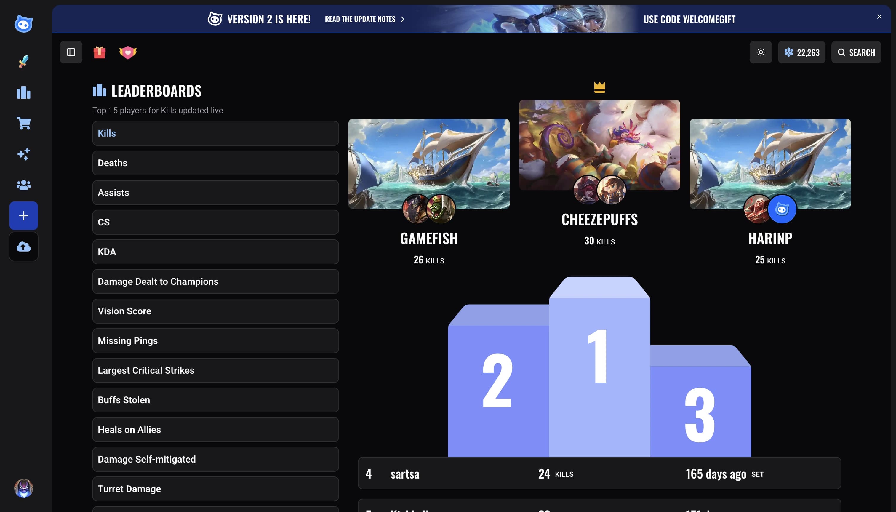 Fun leaderboards within clubs