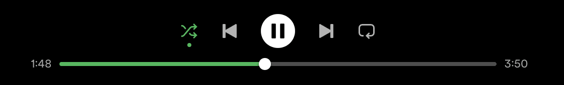 Screenshot of the progress bar from Spotify